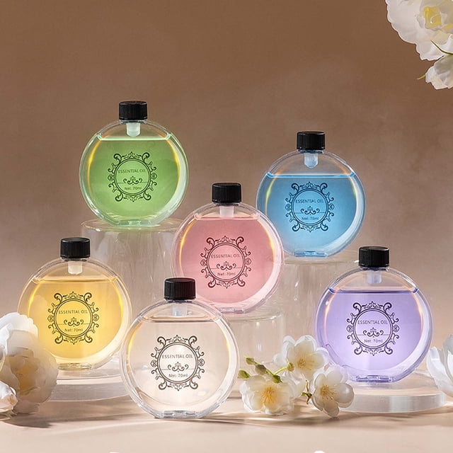Recambio de difusor de perfume 70ml | Ambientador de larga duración para inodoro de cocina y dormitorio | 6 Opciones de Aroma | Fragancia Premium | Botella de plástico | 9x3x3cm