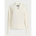 thumbnail image 5 of Scoop Women's and Women's Plus Ultimate Scubaknit V Neck Sweatshirt, Sizes XS-4X, 5 of 5