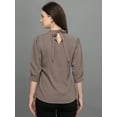thumbnail image 2 of Prettify Women Straight Regular 3/4th Sleeve Casual Female Taupe Western Top, 2 of 5