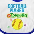 thumbnail image 4 of Inktastic Future Softball Player in Training Girls Baby Bib, 4 of 4