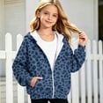 thumbnail image 6 of Grblisyd Girls Zip Up Hoodies Teens Long Sleeve Cute Leopard Print Hood Outerwear Casual Fall Clothes, 6 of 6