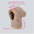thumbnail image 2 of 3 in 1 Beanie Hat for Women,Knitted Beanie Hat, Mask Set Hooded Piece Windproof Warm Snow Cap  Knitted Hats Full Face Mask Scarf Winter Warm Neck Hooded Hats, 2 of 5