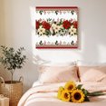 thumbnail image 4 of Canvas Wall Art, Red Poinsettia Christmas Framed Canvas Prints for Living Room Bathroom, Xmas Botanical Berry Red Border Gallery Wrapped Wall Decor for Home Office, Gifts, 12"x12" Ship Next Day, 4 of 9