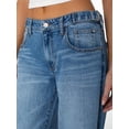 thumbnail image 5 of Celebrity Pink Women's and Women's Plus Wide Leg Baggy Jeans with Tab Waist, Sizes XS-4X, 5 of 6
