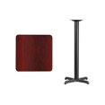 thumbnail image 2 of Flash Furniture 24'' Square Natural Laminate Table Top with 22'' x 22'' Bar Height Table Base - XU-NATTB-2424-T2222B-GG, 2 of 5