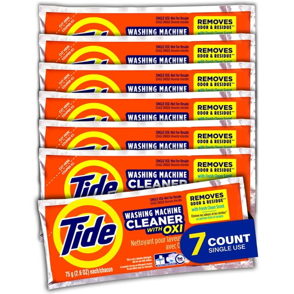 Tide Washing Machine Cleaner, Washer Machine Cleaner with Oxi for Front and Top Loader Washer Machines, Deep Cleaning Residue & Odor Eliminator, 7 Month Supply