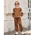 thumbnail image 6 of Arshiner Boy Clothes 2 Piece Color Block Sweatshirt and Pants Set Fall Winter Outfit, 6 of 6