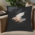 thumbnail image 5 of Set of 2 18x18in Throw Pillow Covers with Modern Abstract Gray White & Orange Brushstrokes - Perfect for Couch Bed or Car Decor, 5 of 8