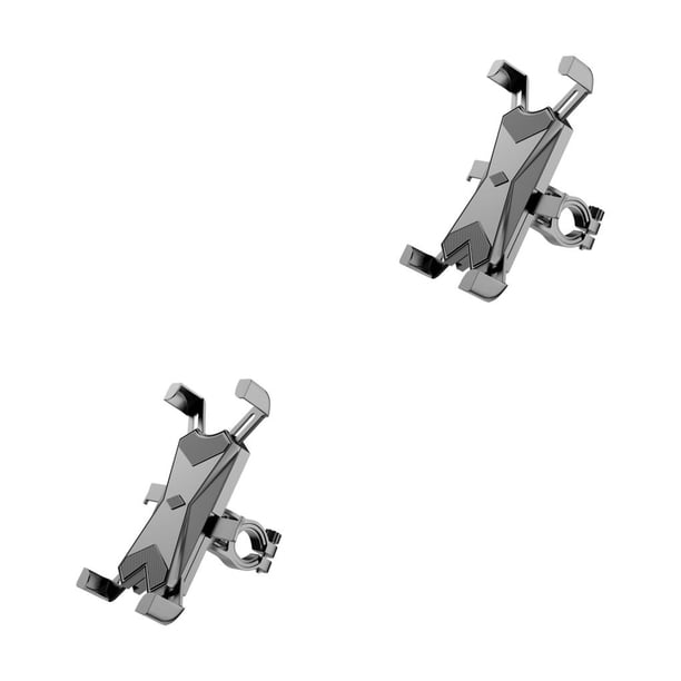 Sidaley Soporte para teléfono de bicicleta, fijador de almacenamiento estable para teléfonos, accesorios para bicicletas, rotación a prueba de golpes, para manillar 2piezas