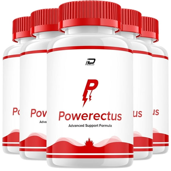 Powerectus for Men Capsules – Power Rectus Overall Health and Energy, Official Formula, Powerectus, All Natural Support Formula, 5 Pack, 300 Capsules