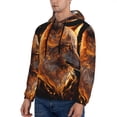 thumbnail image 3 of Naloa Gold Flame Pattern Wolf Men's Casual Hooded Collar Drawstring Hoodies Pullover Sweatshirts Casual Long Sleeve Shirts-4X-Large, 3 of 7
