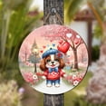 thumbnail image 4 of Happy Valentine’s Day Adorable English Springer Spaniel Puppy Holding Heart Balloon Round Wood Sign Springers Dog Lover Gifts Hanging Wall Home Decor - 00030, 4 of 5