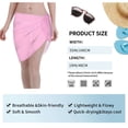 thumbnail image 4 of Wukai Pink Women’s Short Sarongs Beach Wrap Bikini Bottom Short Skirt Chiffon Scarf for Swimwear, 4 of 4