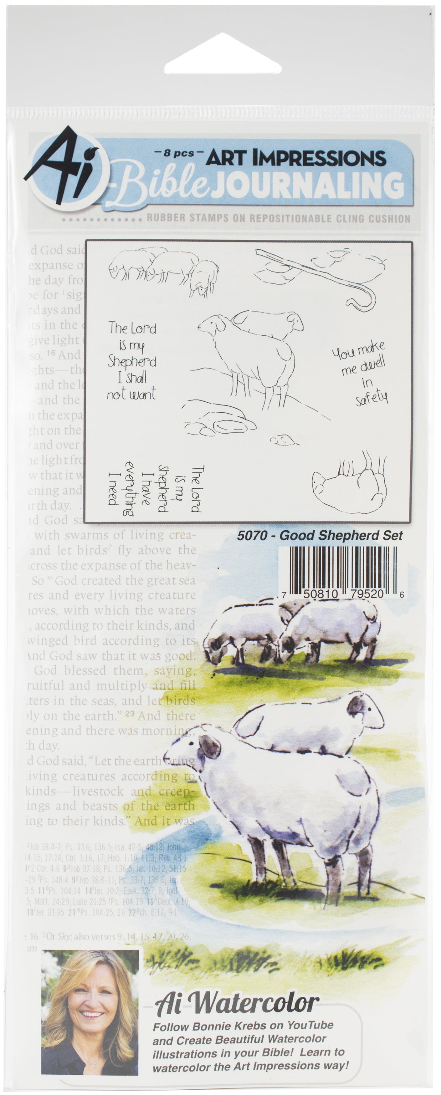 Art Impressions Bible Journaling Watercolor Rubber Stamps-Good Shepherd - Walmart.com