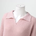 thumbnail image 3 of Vedolay Sweaters for Women Trendy Womens Casual Crew Neck Long Sleeve Pullover Knit Sweaters Jumper Tops,Pink XXL, 3 of 5