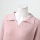 thumbnail image 4 of Suéter Dama Gibobby Ropa de moda Mujer Suéter Casual Solapa Color sólido Slim Fit Cuello en V Rosa XL, 4 of 5