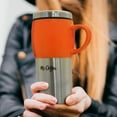 thumbnail image 2 of Mr. Coffee Traverse 3 Piece 16 Ounce Stainless Steel and Ceramic Travel Mug and Lid in Red, Blue and Green, 2 of 2