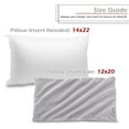 thumbnail image 3 of Nestl Velvet Throw Pillow Covers Solid Rectangle Soft Decorative Pillow Cover for Sofa, 12" x 20", Gray Lavender, Pack of 2, 3 of 8