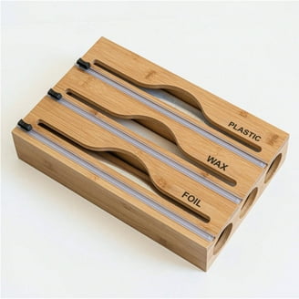 Distributeur Mural Pour Papier Aluminium Et Film étirable - Avec Couteau Intégré Et Porte-essuie-tout - Gain De Place En Cuisine