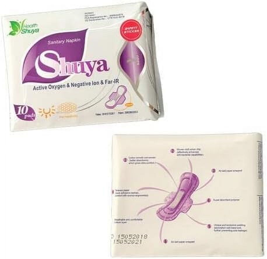 10 Packs Anion Sanitary Pads Daytime use Feminine Hygiene Product Cotton Sanitary Napkin Health Shuya Anion Panty Liner