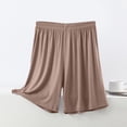 thumbnail image 5 of Plus Size Pajama Sets for Women 2 Piece Sleepwear Sets V-Neck Summer Loose Short Sleeve Top Wide Leg Shorts Home Wear Two Piece Set, 5 of 8