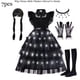 thumbnail image 4 of Disfraz de Merlina Addams con LED para niños, vestido de princesa para fiesta de carnaval, película de Cosplay, 4 of 5