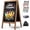 Torched Brown, variant on A Frame Chalkboard Sign, 40"x20" Extra Large Sidewalk Chalk Board, Wooden Standing ChalkBoards Set with Markers, Double-Sided Magnetic Blackboard for Cafés, Weddings, Party Guide, Black