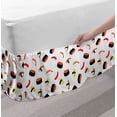 thumbnail image 2 of Sushi Bed Skirt, Tasty Rolls and Nigiri Scattered in Random Order Traditional Cuisine Concept, Elastic Bedskirt Dust Ruffle Wrap Around for Bedding Decor, 4 Sizes, Multicolor, by Ambesonne, 2 of 2