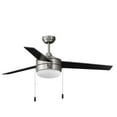 thumbnail image 3 of 89906FTSNBK Maxim Lighting Trio - 3 Blade Hugger Ceiling Fan-19 Inches Tall and 52 Inches Wide-Satin Nickel/Black Finish, 3 of 5