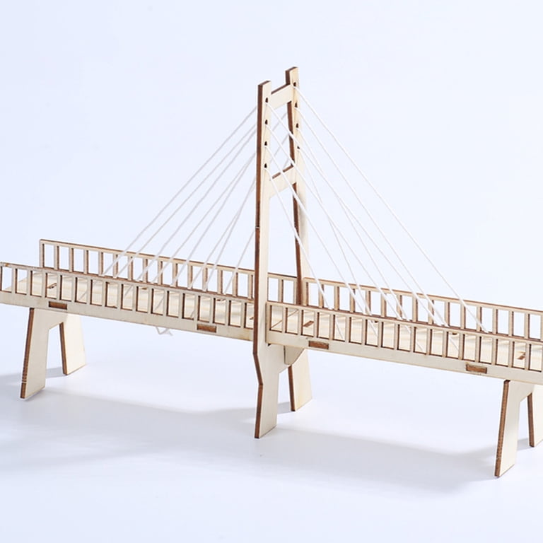 Physics Educational Kit DIY Wooden Cable-Stayed Bridge Model ...