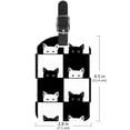 thumbnail image 6 of Square 2Pack PU Leather Black White Cat Chess Board Cruise Luggage Tag with Privacy Cover and Name ID Tag for Travel Handbags Backpacks Luggage Tags, 6 of 6