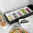 thumbnail image 3 of 6 Compartment Trays Detachable Topping Station Plastic Pizza Ingredients Condiment Dispenser Reusablestyle 1, 3 of 5