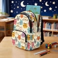 thumbnail image 4 of Xixirimido Colorful Cartoon Cat Faces Print 17" School Backpack for Boys Girls Multi-pocket Bookbags Elementary High School Bookbag Daypacks School Bag for Students, 4 of 8