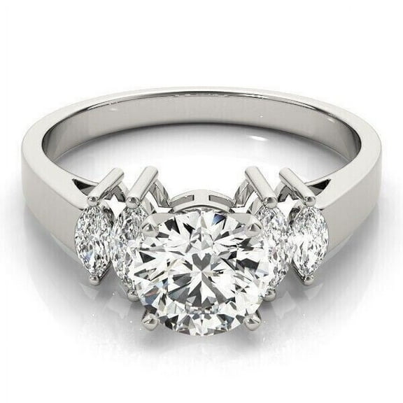 1.5 Ct VVS1 Diamond Ring Engagement Gift 14K White Gold