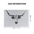 thumbnail image 2 of JEUXUS Long Horn Cow Wooden Jigsaw Puzzle Impossible Wooden Puzzles Gift for Family Friends 300 PCS, 2 of 6