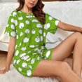 thumbnail image 4 of Fotbe Funny Sheep Doing Yoga Conjunto de Pijama Estampado para Mujer, 2 Piezas, Ropa de Dormir con Camiseta de Manga Corta y Shorts Suaves-Medium, 4 of 6