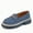 Blue, variant on CHICVOMEY Platform Loafers for Women Slip On Lug Sole Penny Loafers Comfort Faux Suede Casual Shoes for Preppy Style Office and Everyday Wear
