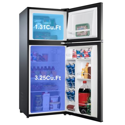 Buy Galanz 4 6 Cu Ft Stainless Steel Look 2 Door Estar Compact Fridge With Freezer Online In Turkey 448801983