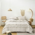 thumbnail image 5 of MOOWOO Shabby Chic Beige 2 Pieces Bedding,Vintage Ruffled Queen Duvet Cover Set with Layers Ruffles,Soft Brushed Microfiber Set with Zipper Closure,Lightweight Duvet Cover Set, 5 of 5