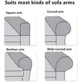 thumbnail image 5 of Xiao Hua Fundas de reposabrazos de elastano para sillones reclinables, sofás y sillones (2 unidades), color gris oscuro, 5 of 5