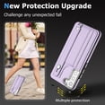 thumbnail image 5 of Nalacover Wallet Case for Samsung Galaxy S22 Plus, Business PU Leather Unique Design Wristband Kickstand Credit Card Holder Slots Shockproof Scratch Resistant Phone Case for Galaxy S22 Plus,Purple, 5 of 6