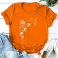 thumbnail image 3 of Summer Saving Clearance! Graphic Tees for Women Shirts for Women T-Shirts Graphic Graphic Tshirt Cute Graphic Tees Teen Outfits Junior Girls Clothesgirls Graphic Tees(Yb-Orange,Large), 3 of 5
