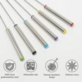 thumbnail image 3 of 6 PCS Heat Resistant Fondue Sticks - 9.5 Inch Stainless Steel Smores Forks for Chocolate Marshmallows & Meat, 3 of 7