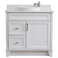 thumbnail image 6 of Bellaterra Home 400700-37R-WH-WEOC 37 in. Single Sink Vanity with Quartz Top, White - Center Oval Sink & Right Drawers, 6 of 14