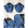 thumbnail image 6 of Fashion Choker Necklace Women Peter Pan Detachable Lapel Half Shirt Blouse Fake Denim, 6 of 8