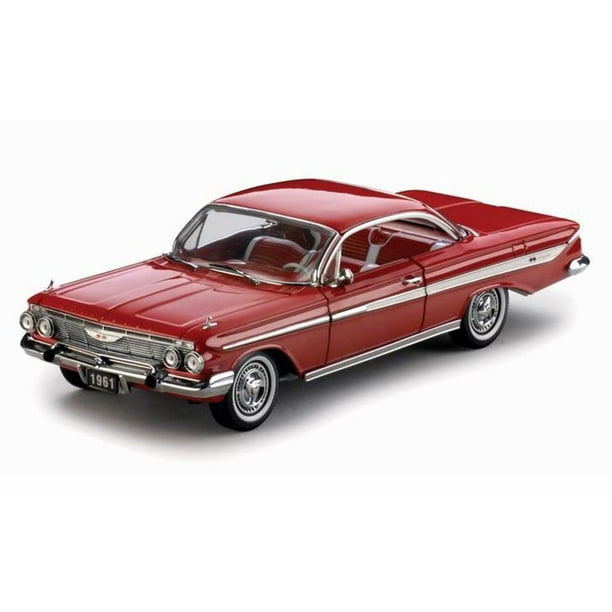 1961 Chevy Impala Red Sun Star 2100 118 Scale Diecast Model Toy 