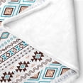 thumbnail image 5 of Aztec Blanket, Black and White Boho Native Tribal American Throws Blankets, Southwest Geometric Vintage Flannel Soft Blanket Cover for Couch Chair Bed Outdoor Travel Decor, 50X60IN, 5 of 6