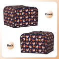 thumbnail image 3 of Honeii Turkey And Thanksgiving Print 4 slice Toaster Cover, Two Slice Toaster Dust-proof Cover For Kitchen Small Appliance and Fingerprint Protection, 3 of 7