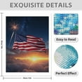 thumbnail image 3 of Diamond Art Kit for Adults, American Flag Sunset Celebration Diamond Painting for Adults Beginners, 5D DIY Diamond Art Painting Kits, Colorful Diamond Painting Craft for Home Decor 12x16, 3 of 7