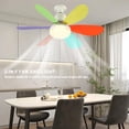 thumbnail image 4 of Ventilador Techo Interior Regulable (pantalla Cristal+30W+hojas Coloridas), 4 of 9